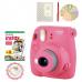 Camara Fujifilm Instax Mini 9 Rosa Flamingo - Full Paquete 